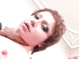 Sloppy Sucking Redhead Gags On His Long Dick